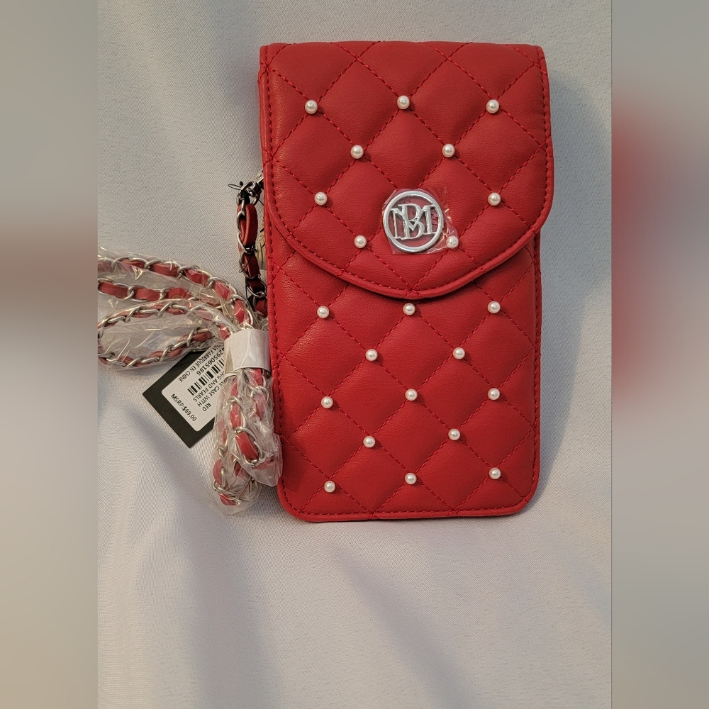 NWT Studio Badgley Mischka Vegan Leather Cell Phone Cross/body